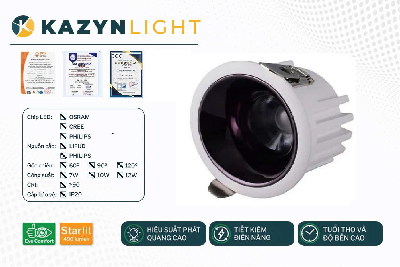 Âm Trần Sportlight LUMO - KZ012CĐ
